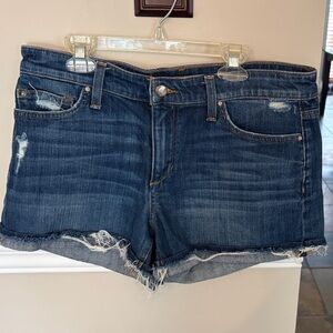 Dark Wash Distressed Joe’s Jean shorts